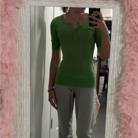 Vintage Mossimo Supply Co. Lime Knit Top - Picture 6 of 6